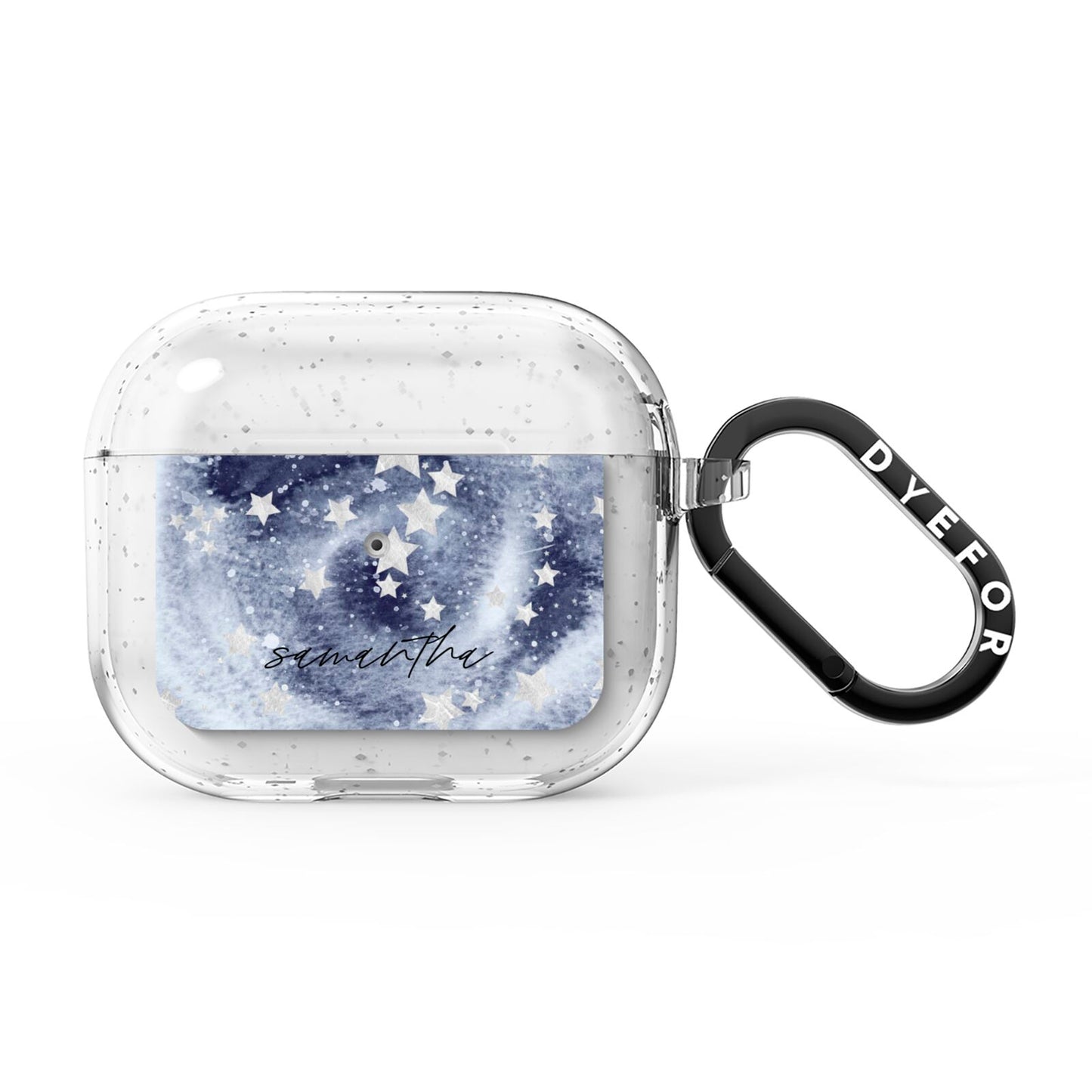 Personalised Space AirPods Glitter Case 3rd Gen