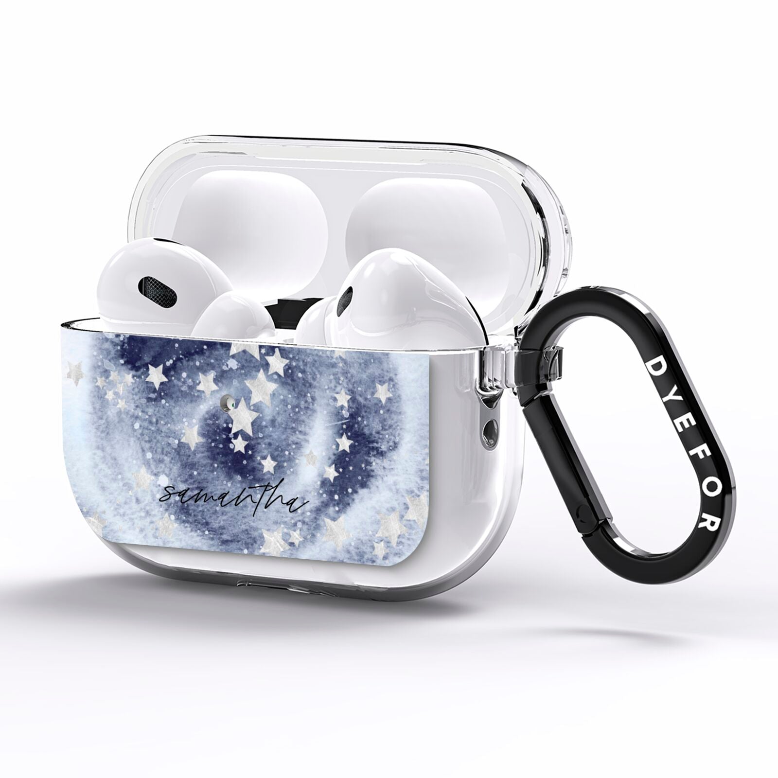 Personalised Space AirPods Pro Clear Case Side Image