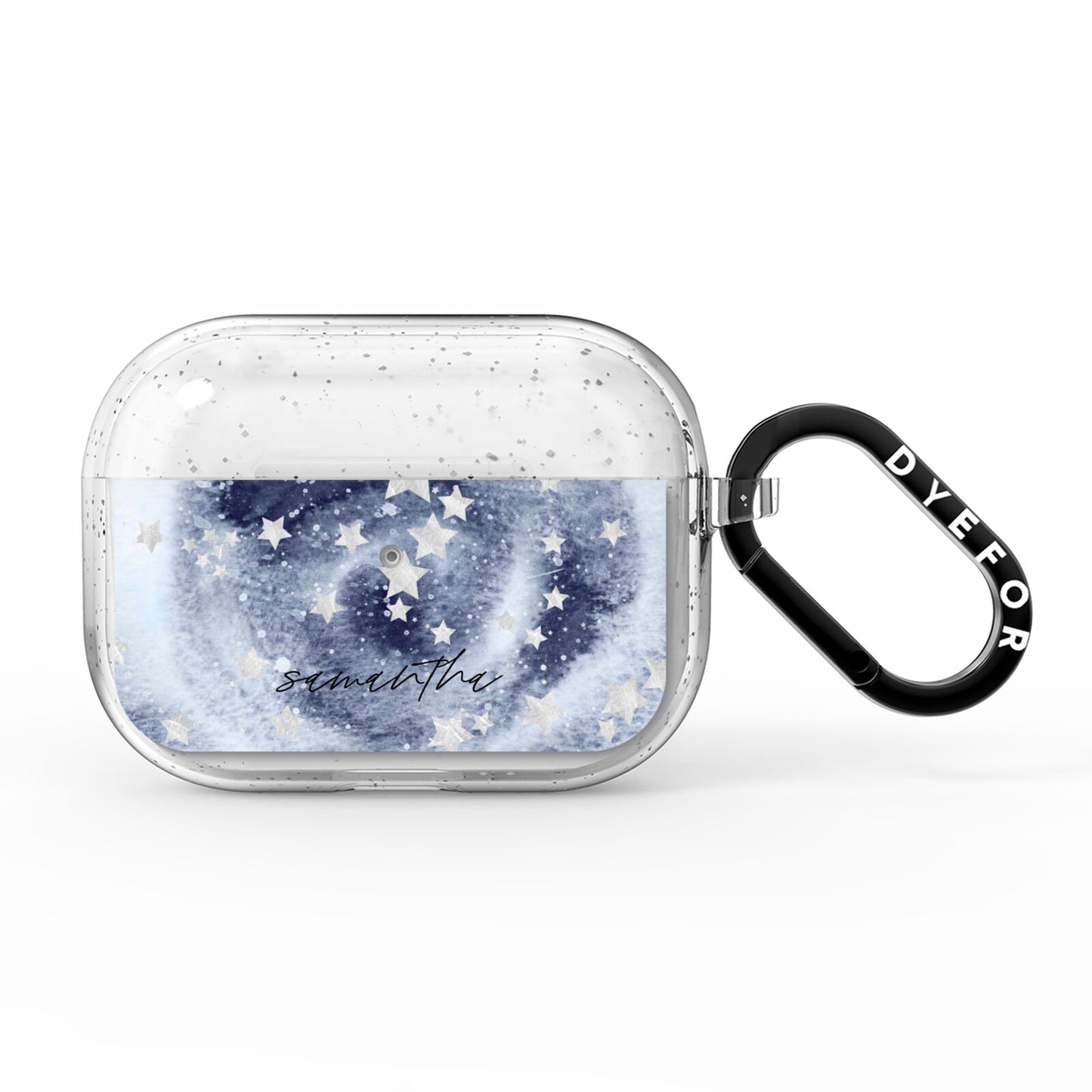 Personalised Space AirPods Pro Glitter Case
