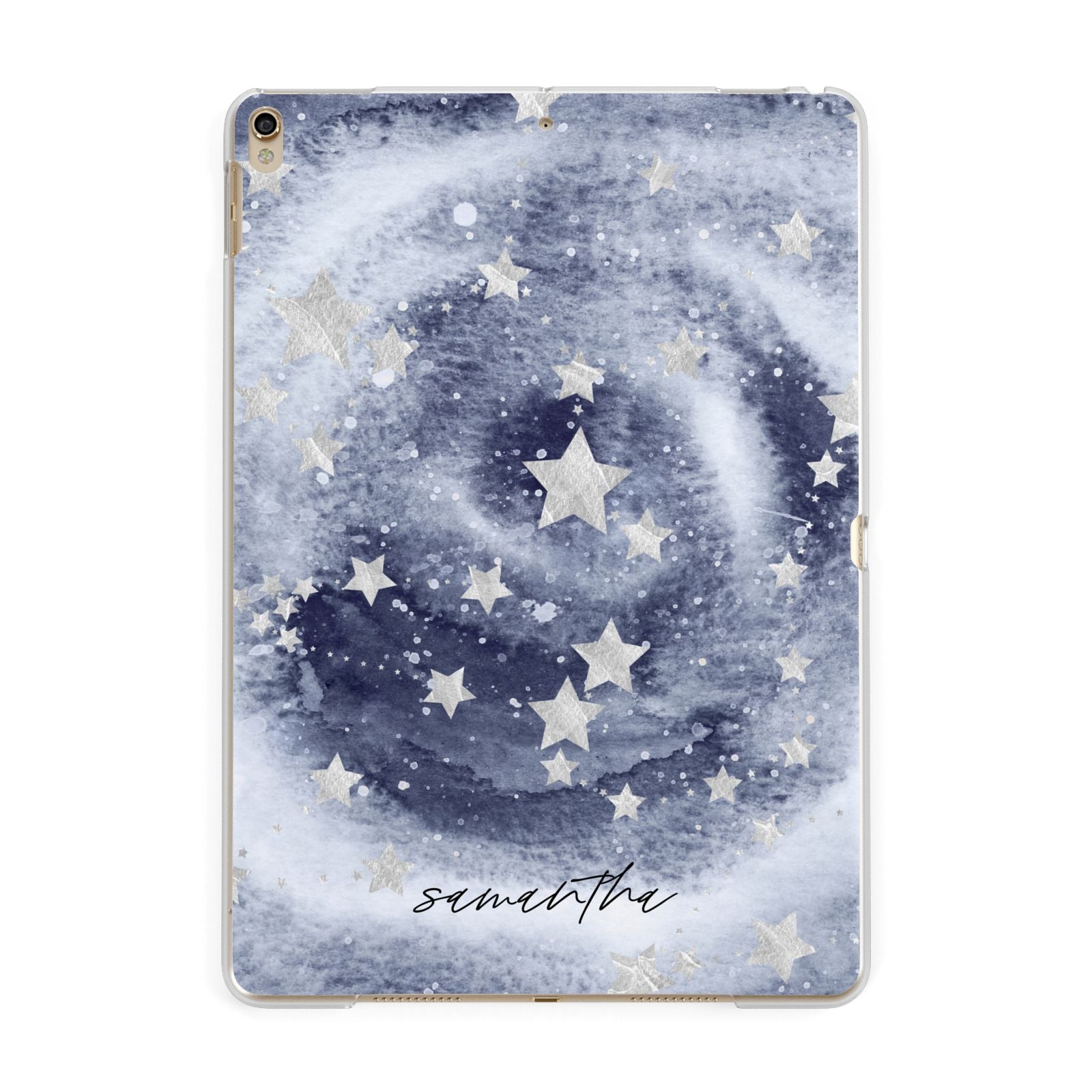 Personalised Space Apple iPad Gold Case