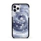 Personalised Space Apple iPhone 11 Pro in Silver with Black Impact Case