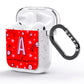 Personalised Space Initial Name AirPods Glitter Case Side Image
