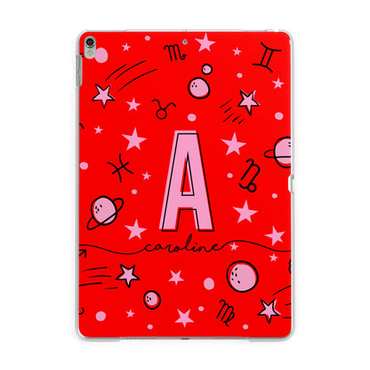 Personalised Space Initial Name Apple iPad Silver Case