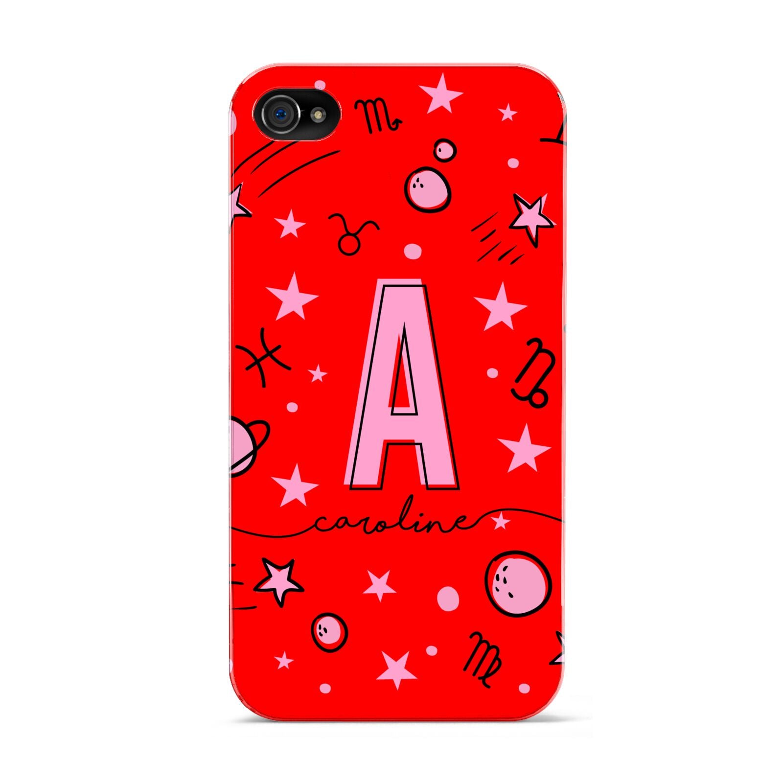 Personalised Space Initial Name Apple iPhone 4s Case