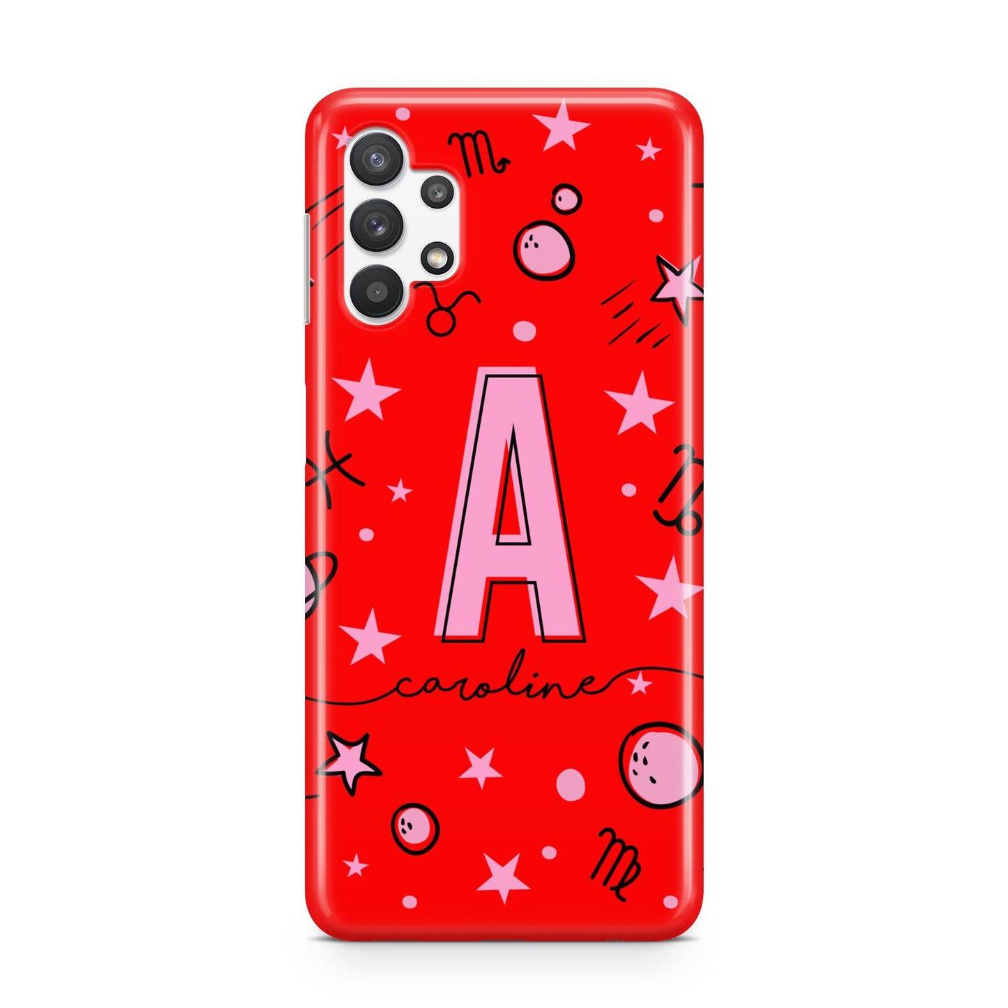 Personalised Space Initial Name Samsung A32 5G Case