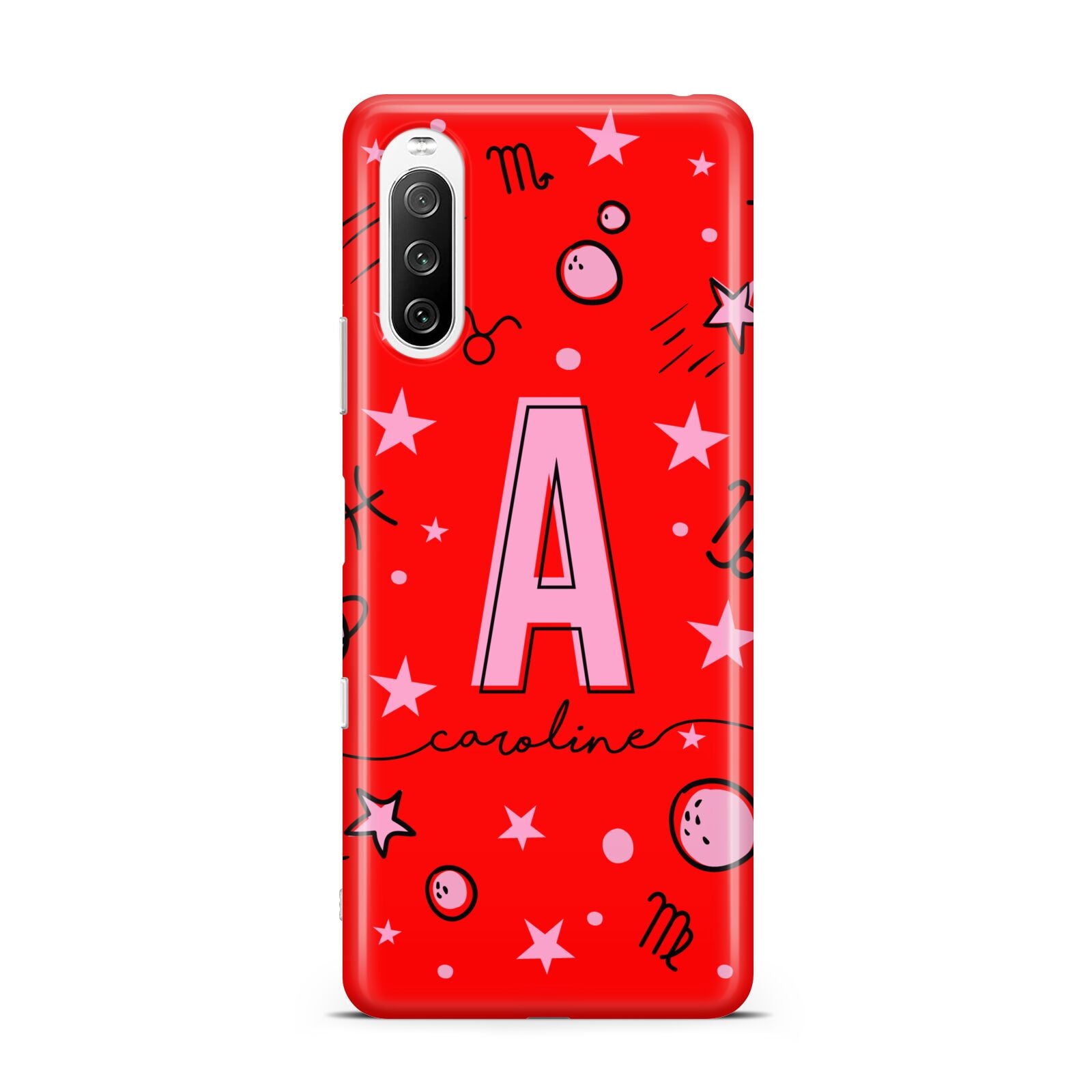Personalised Space Initial Name Sony Xperia 10 III Case
