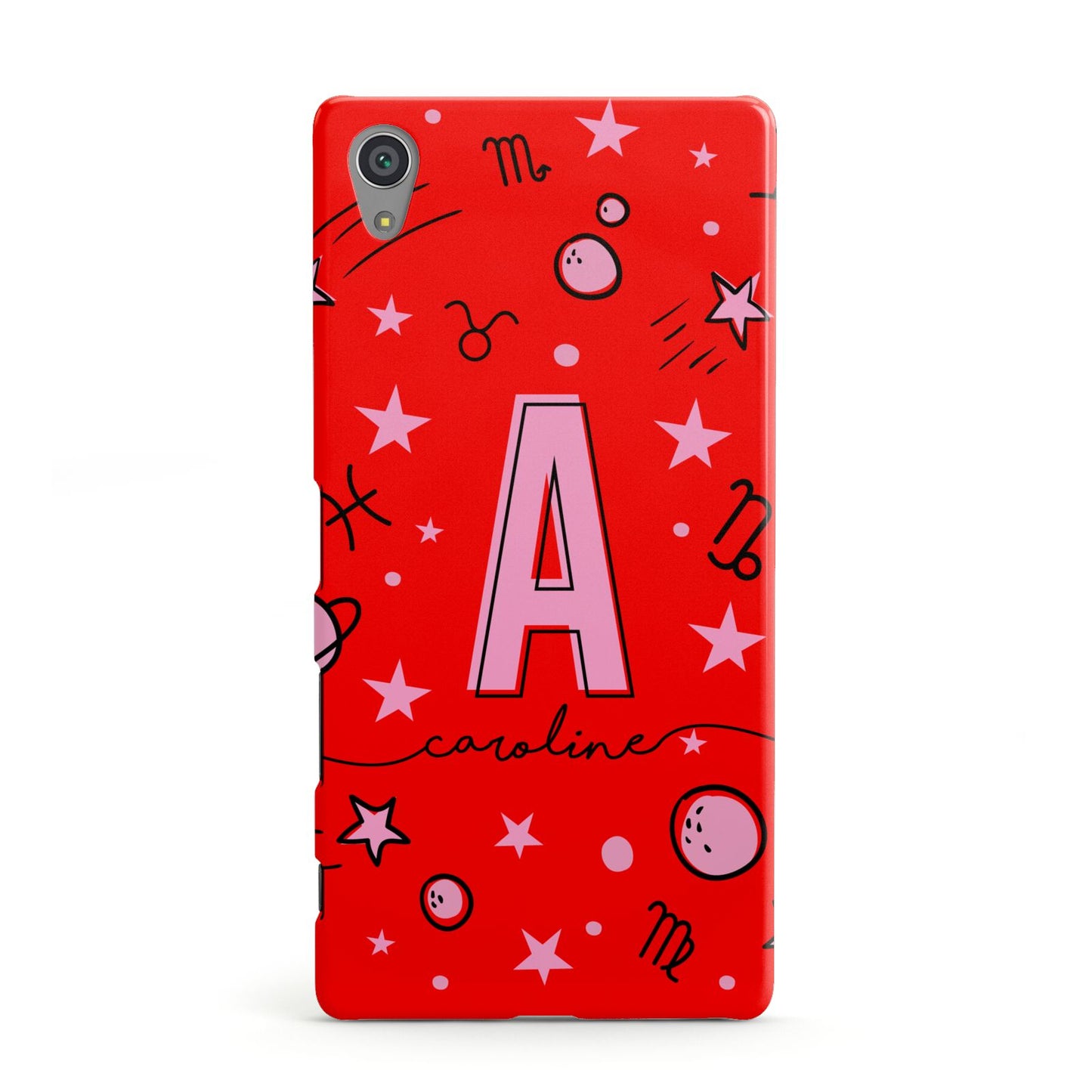 Personalised Space Initial Name Sony Xperia Case