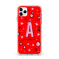 Personalised Space Initial Name iPhone 11 Pro Max Impact Pink Edge Case