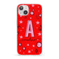Personalised Space Initial Name iPhone 13 Clear Bumper Case