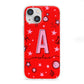Personalised Space Initial Name iPhone 13 Mini Clear Bumper Case