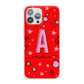 Personalised Space Initial Name iPhone 13 Pro Max Clear Bumper Case