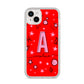 Personalised Space Initial Name iPhone 14 Plus Clear Tough Case Starlight