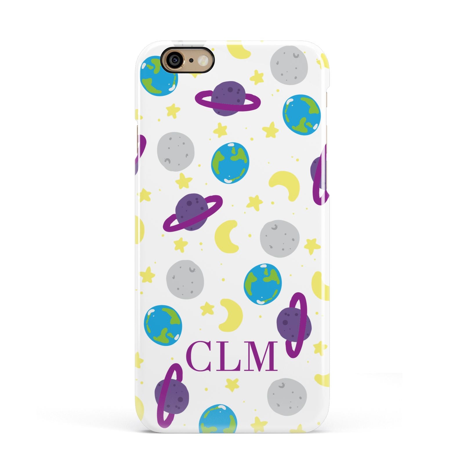 Personalised Space Initials Apple iPhone 6 3D Snap Case
