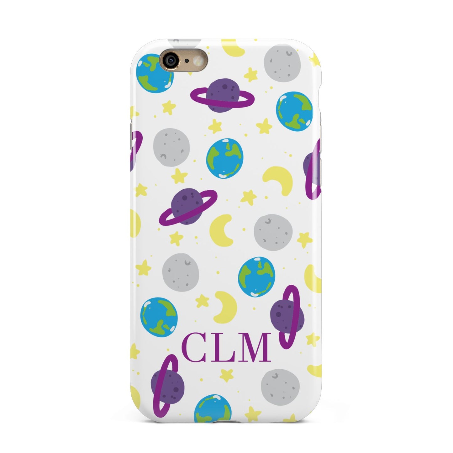 Personalised Space Initials Apple iPhone 6 3D Tough Case
