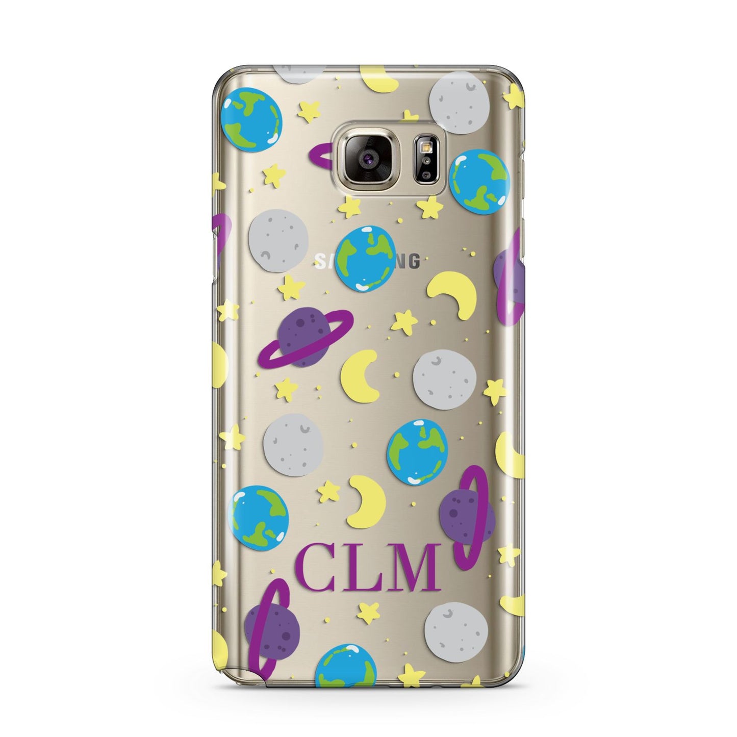 Personalised Space Initials Samsung Galaxy Note 5 Case