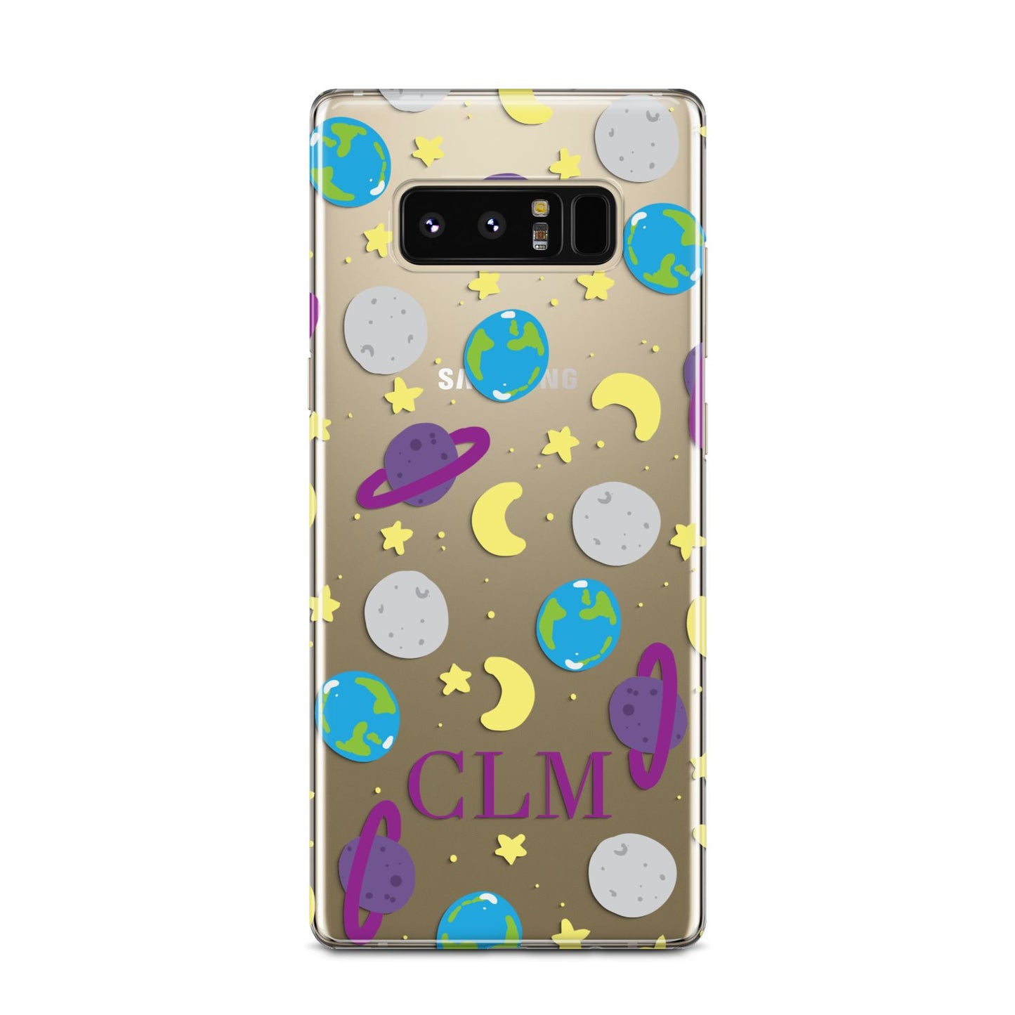 Personalised Space Initials Samsung Galaxy Note 8 Case