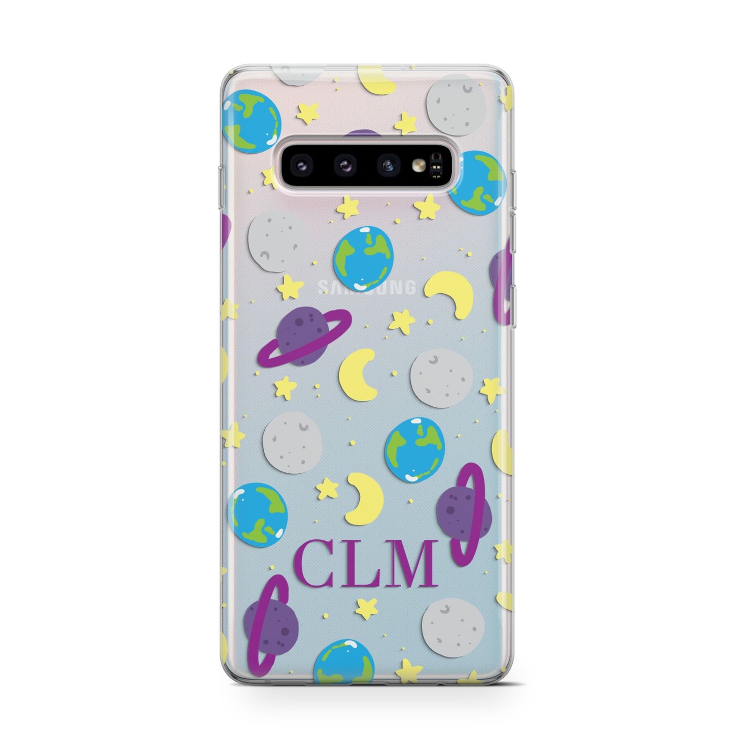 Personalised Space Initials Samsung Galaxy S10 Case