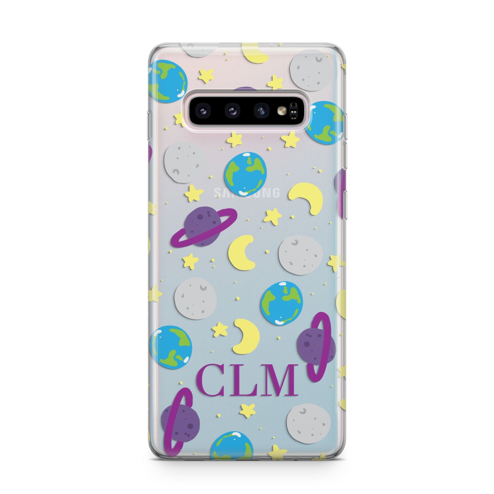 Personalised Space Initials Samsung Galaxy S10 Plus Case