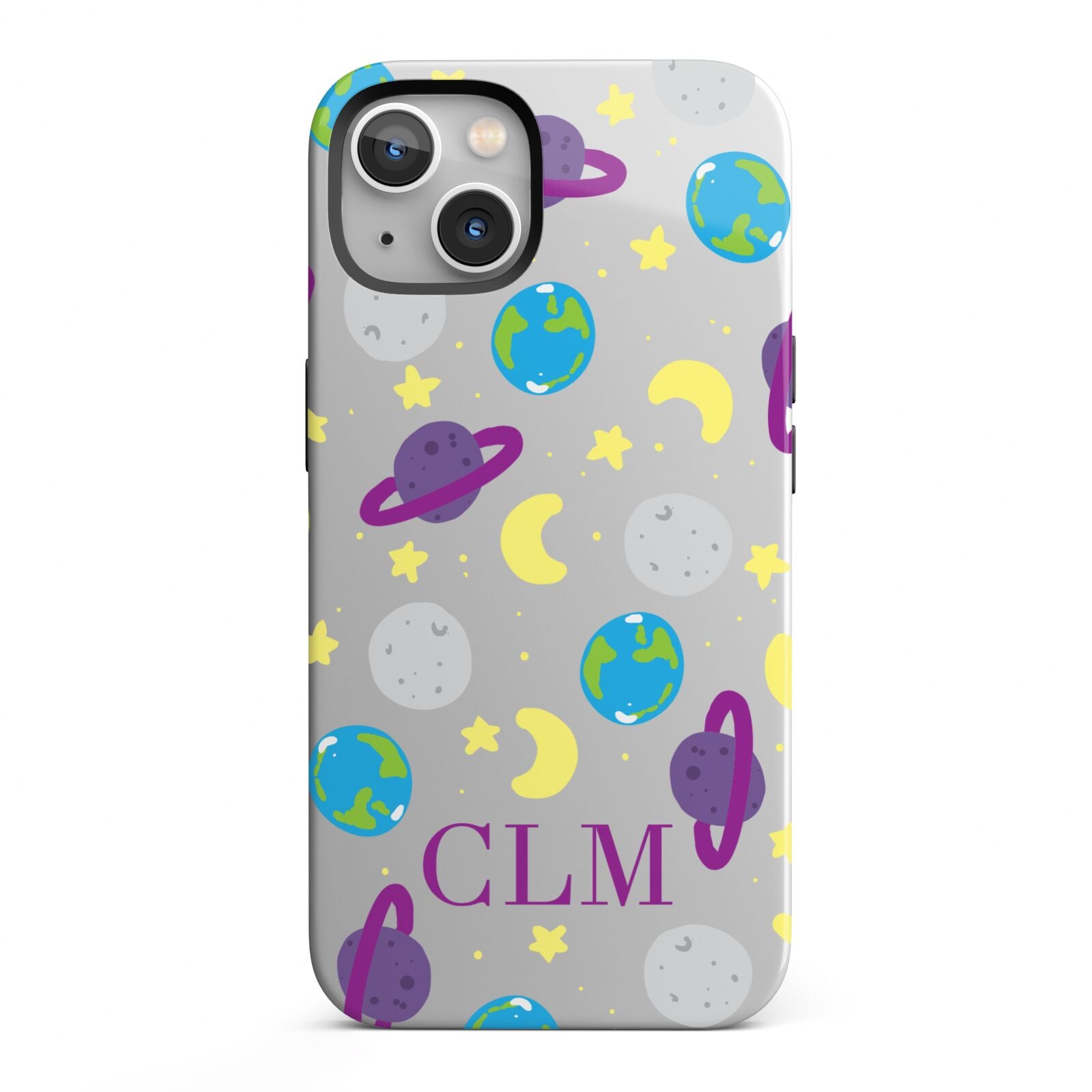 Personalised Space Initials iPhone 13 Full Wrap 3D Tough Case