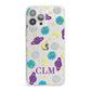Personalised Space Initials iPhone 13 Pro Max Clear Bumper Case