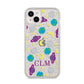 Personalised Space Initials iPhone 14 Plus Glitter Tough Case Starlight