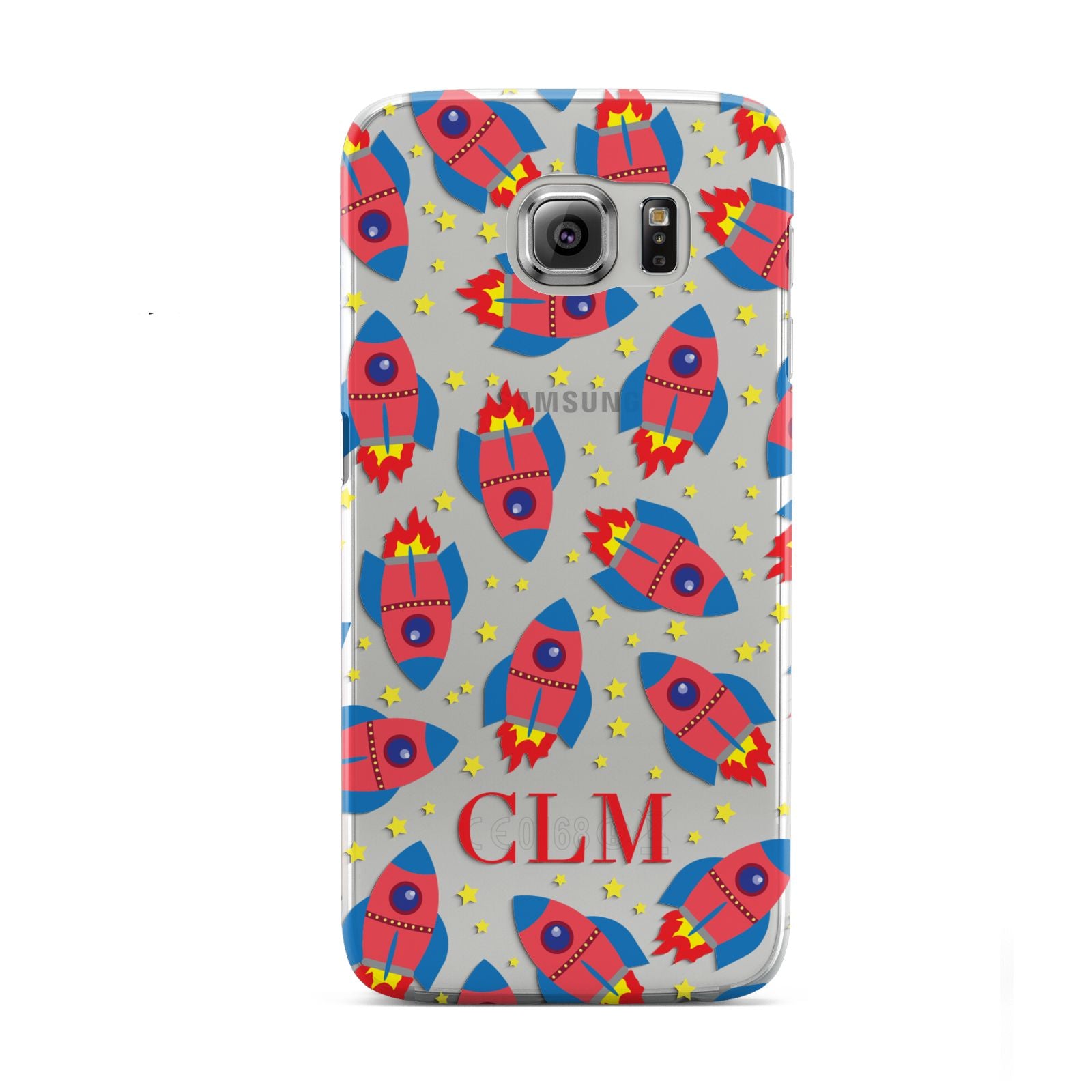 Personalised Space Rocket Initials Samsung Galaxy S6 Case