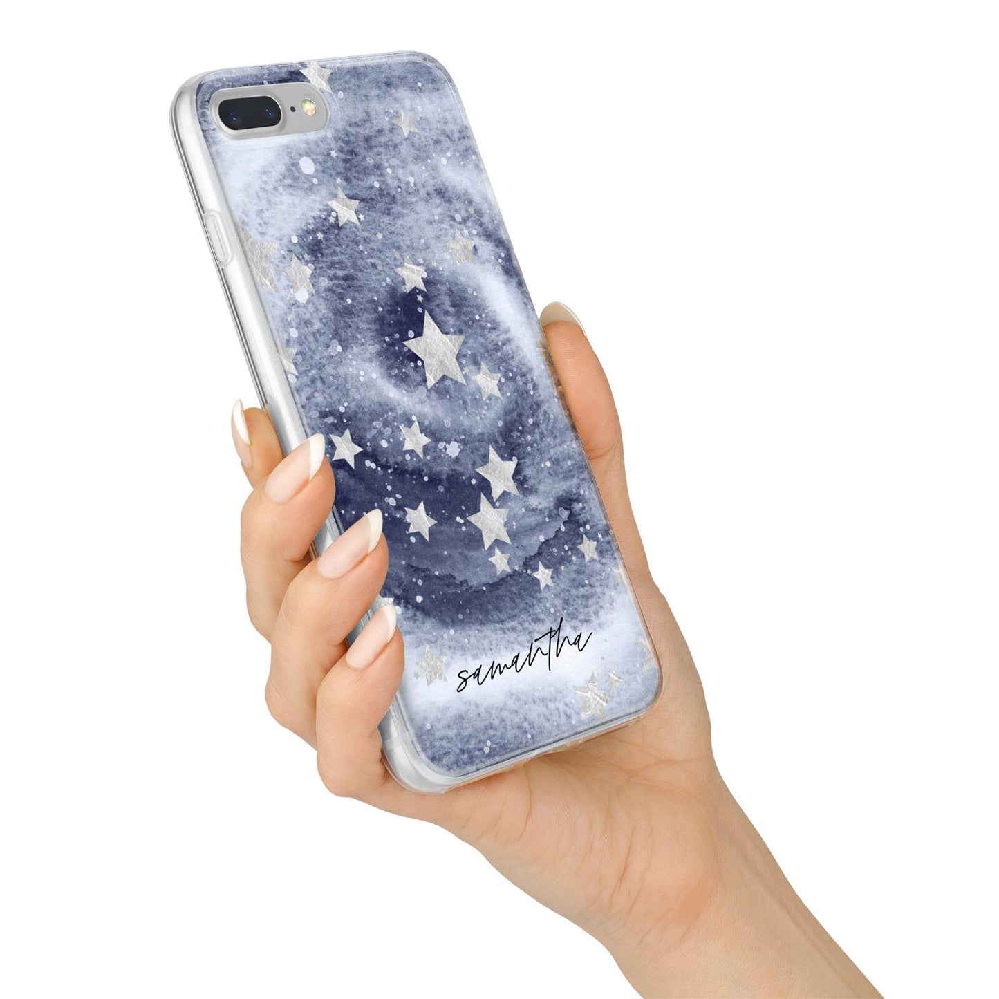 Personalised Space iPhone 7 Plus Bumper Case on Silver iPhone Alternative Image