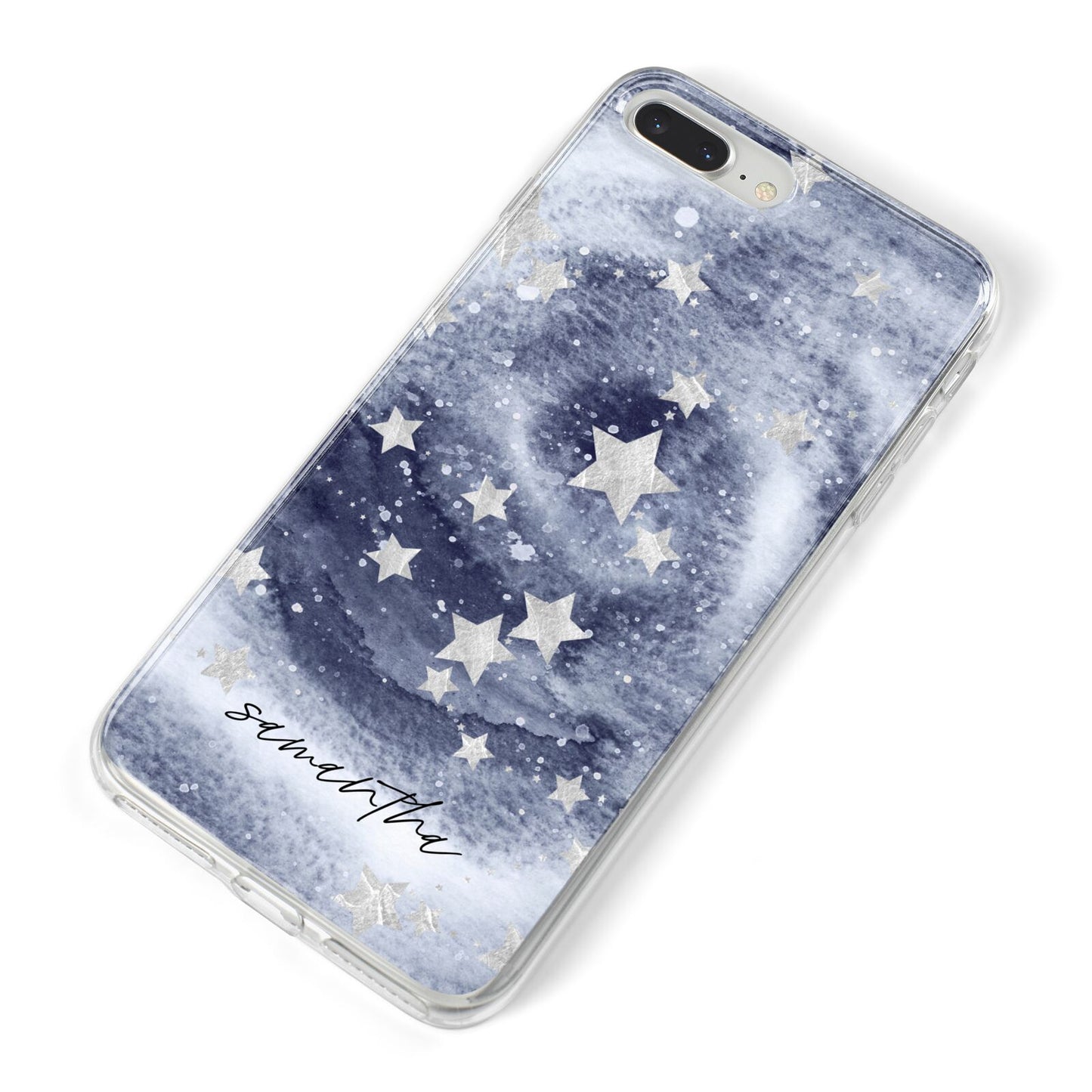 Personalised Space iPhone 8 Plus Bumper Case on Silver iPhone Alternative Image