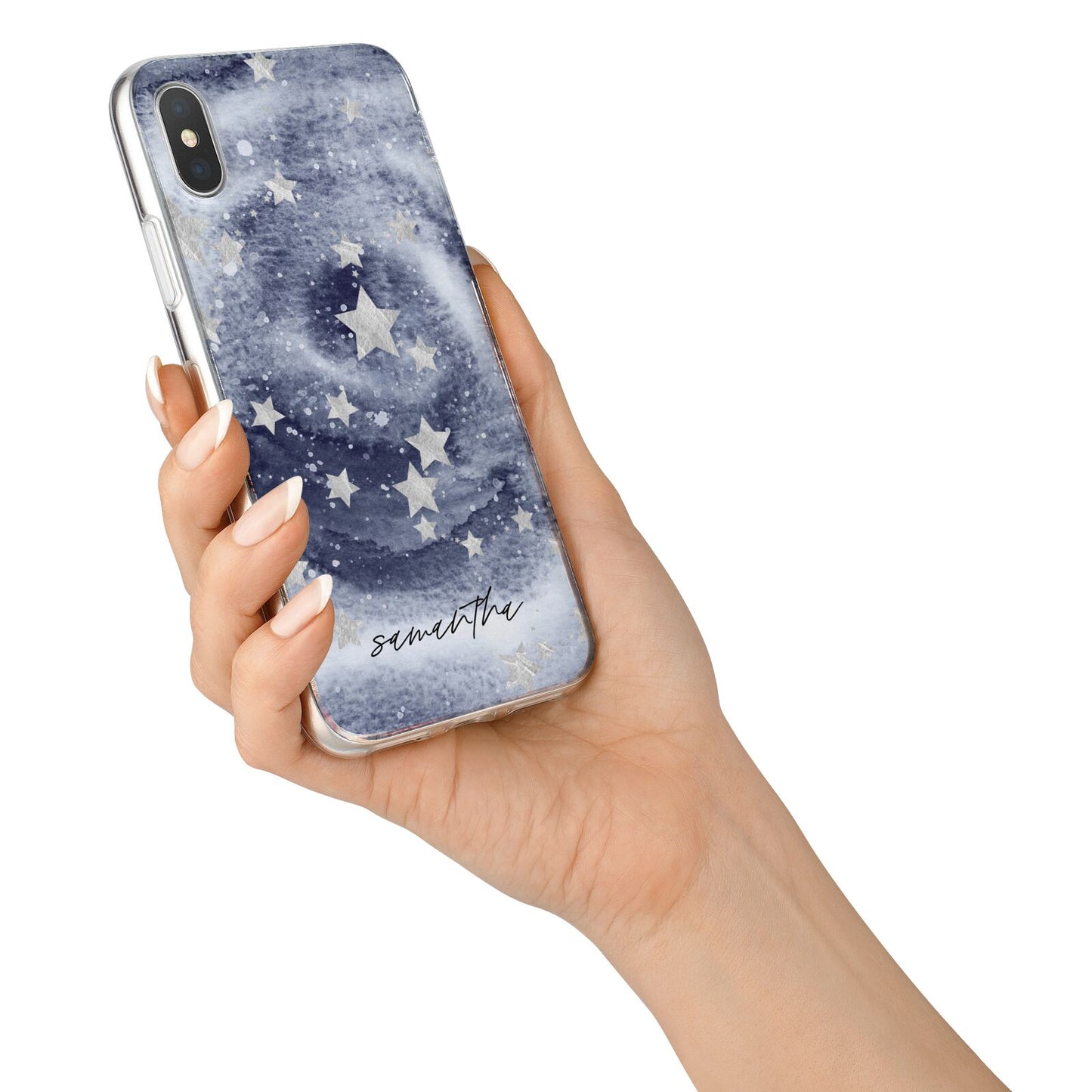 Personalised Space iPhone X Bumper Case on Silver iPhone Alternative Image 2