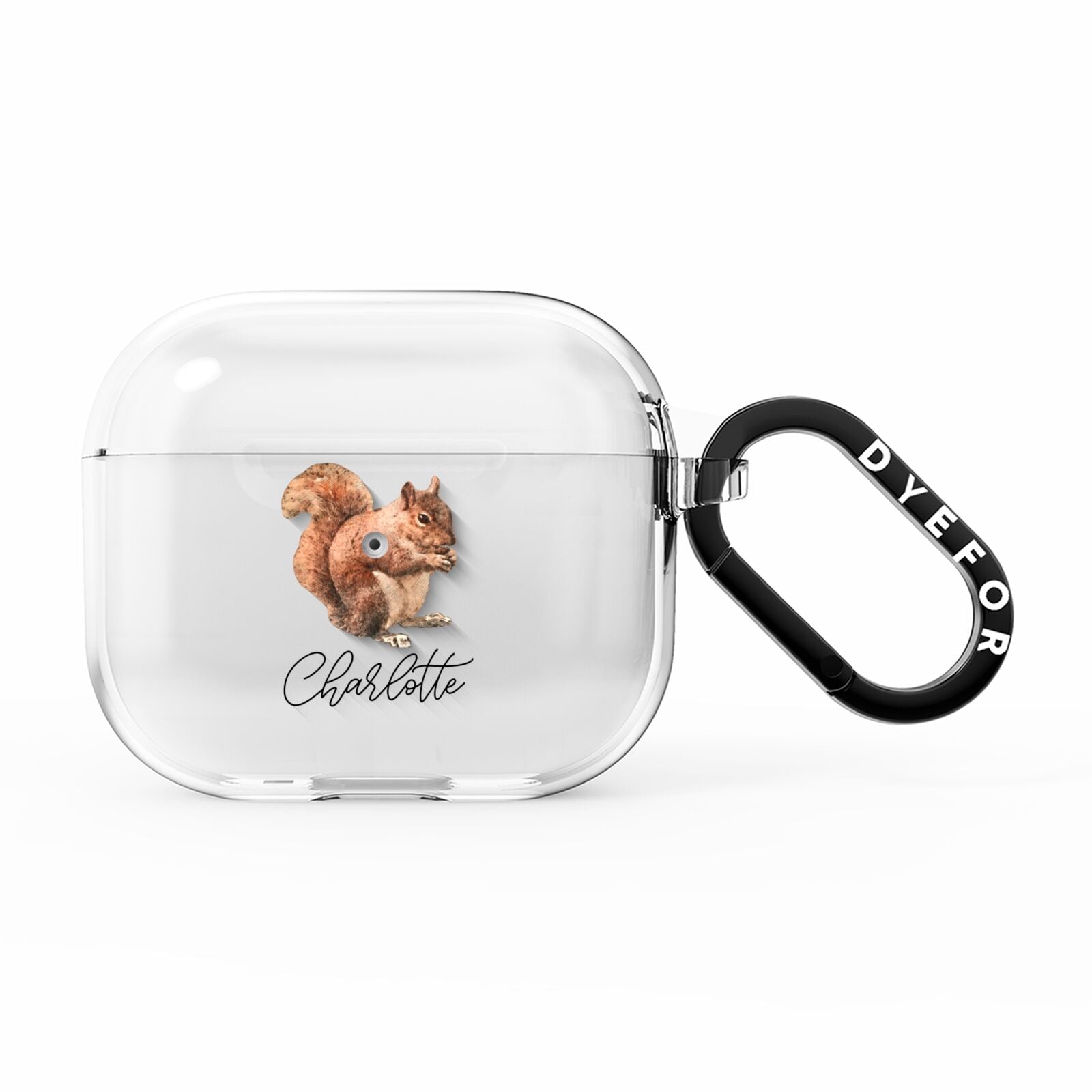 Personalised Squirrel AirPods Clear Case 3rd Gen
