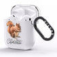 Personalised Squirrel AirPods Clear Case Side Image