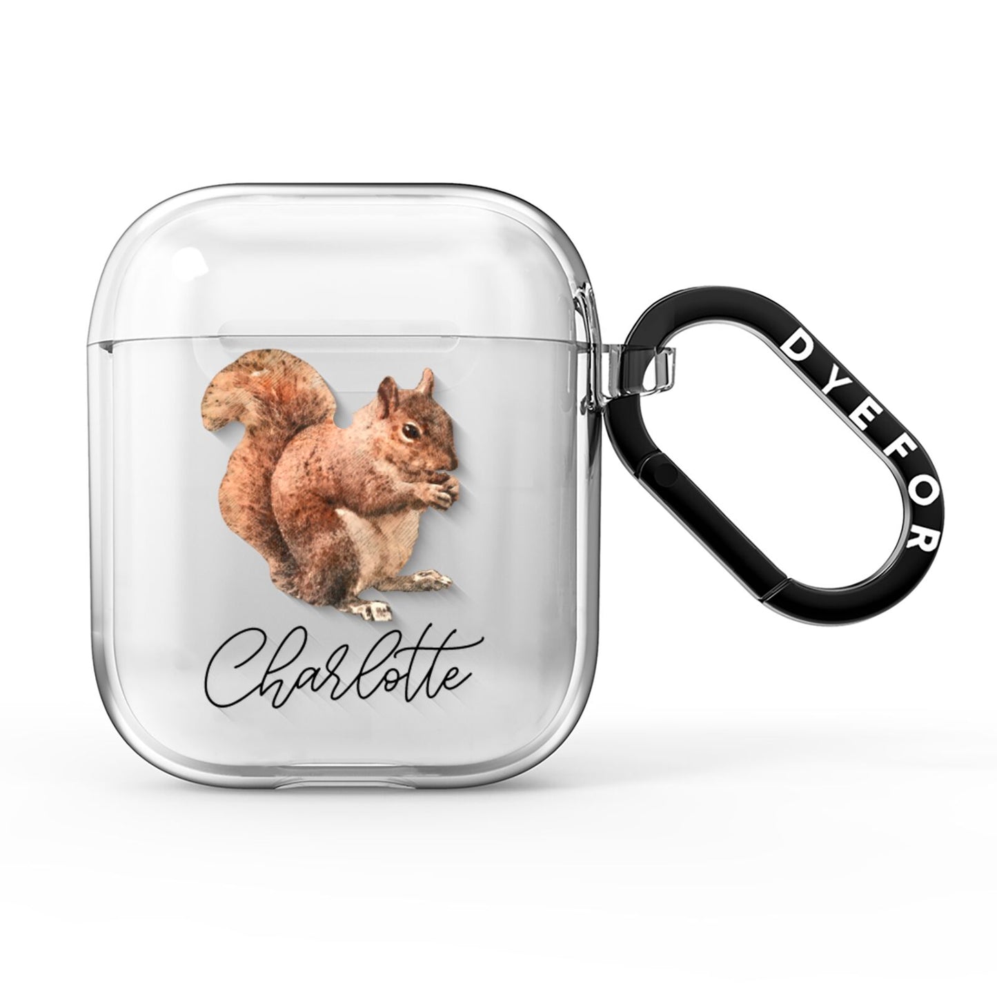 Personalised Squirrel AirPods Clear Case