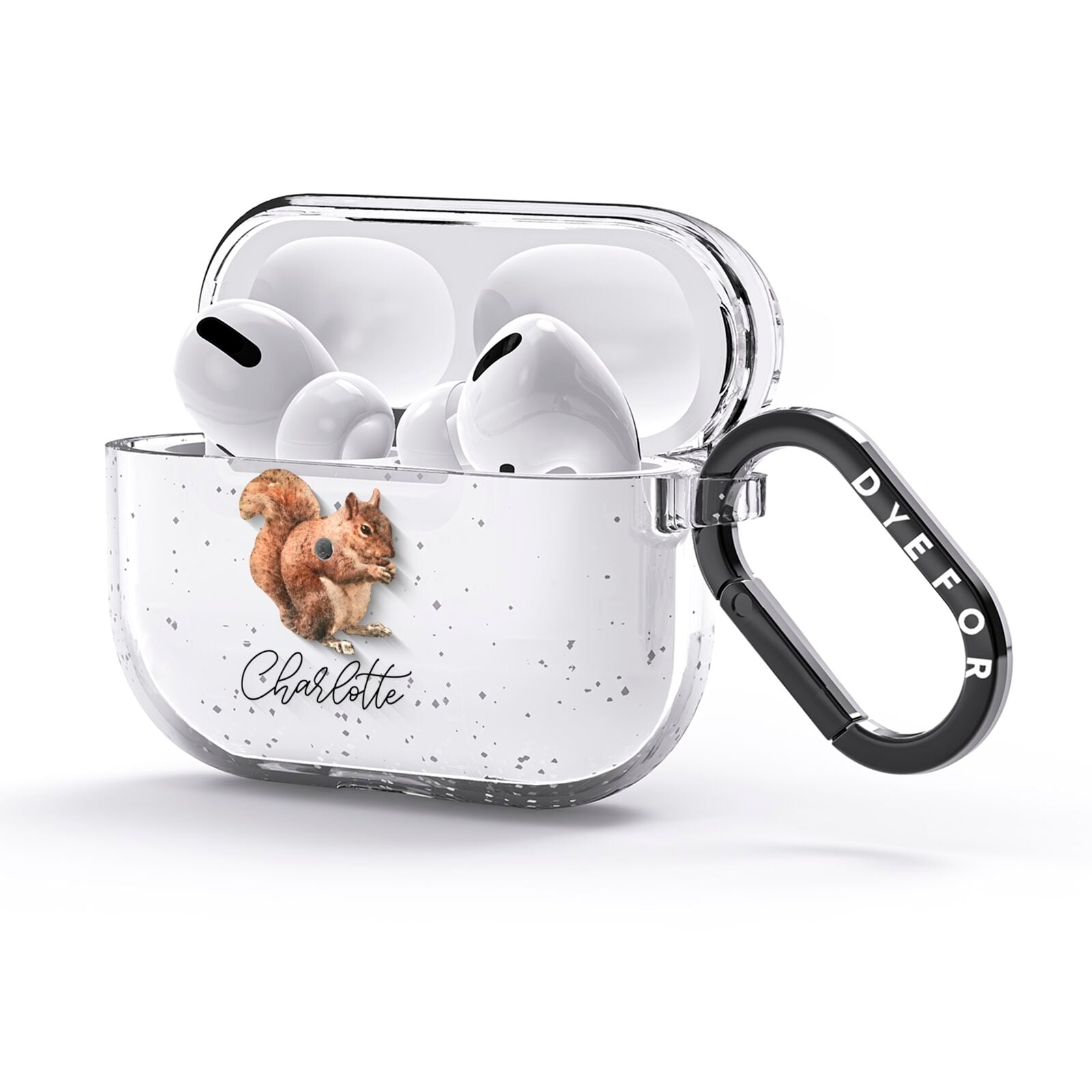 Personalised Squirrel AirPods Glitter Case 3rd Gen Side Image