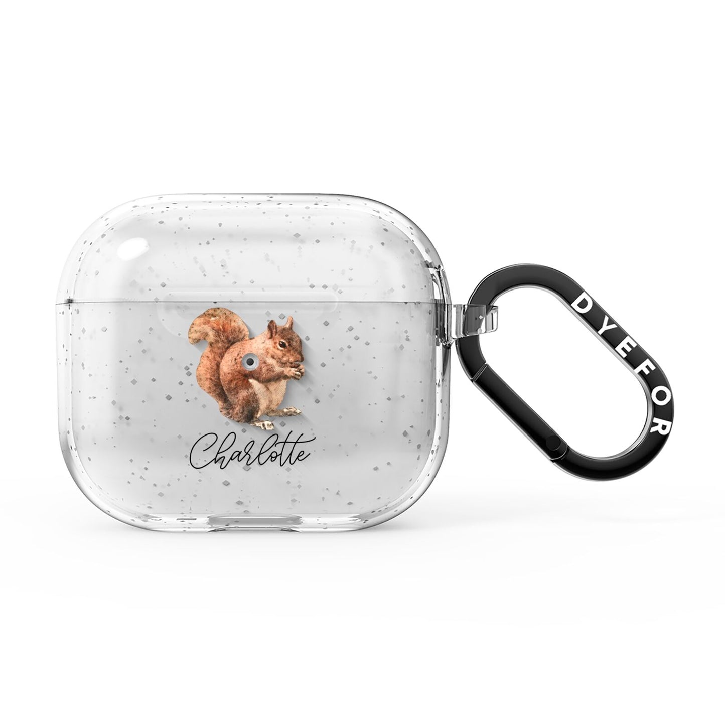 Personalised Squirrel AirPods Glitter Case 3rd Gen