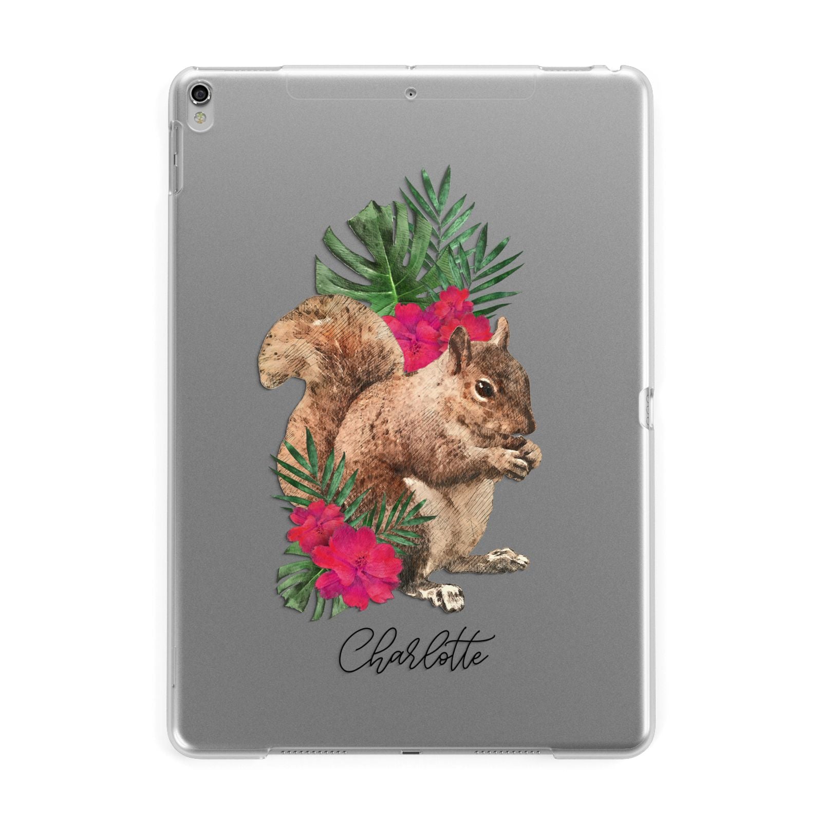 Personalised Squirrel Apple iPad Silver Case