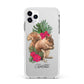 Personalised Squirrel Apple iPhone 11 Pro Max in Silver with White Impact Case