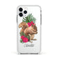 Personalised Squirrel Apple iPhone 11 Pro in Silver with White Impact Case