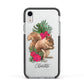 Personalised Squirrel Apple iPhone XR Impact Case Black Edge on Silver Phone