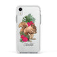 Personalised Squirrel Apple iPhone XR Impact Case White Edge on Silver Phone