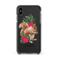 Personalised Squirrel Apple iPhone Xs Max Impact Case Black Edge on Black Phone