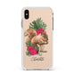 Personalised Squirrel Apple iPhone Xs Max Impact Case White Edge on Gold Phone