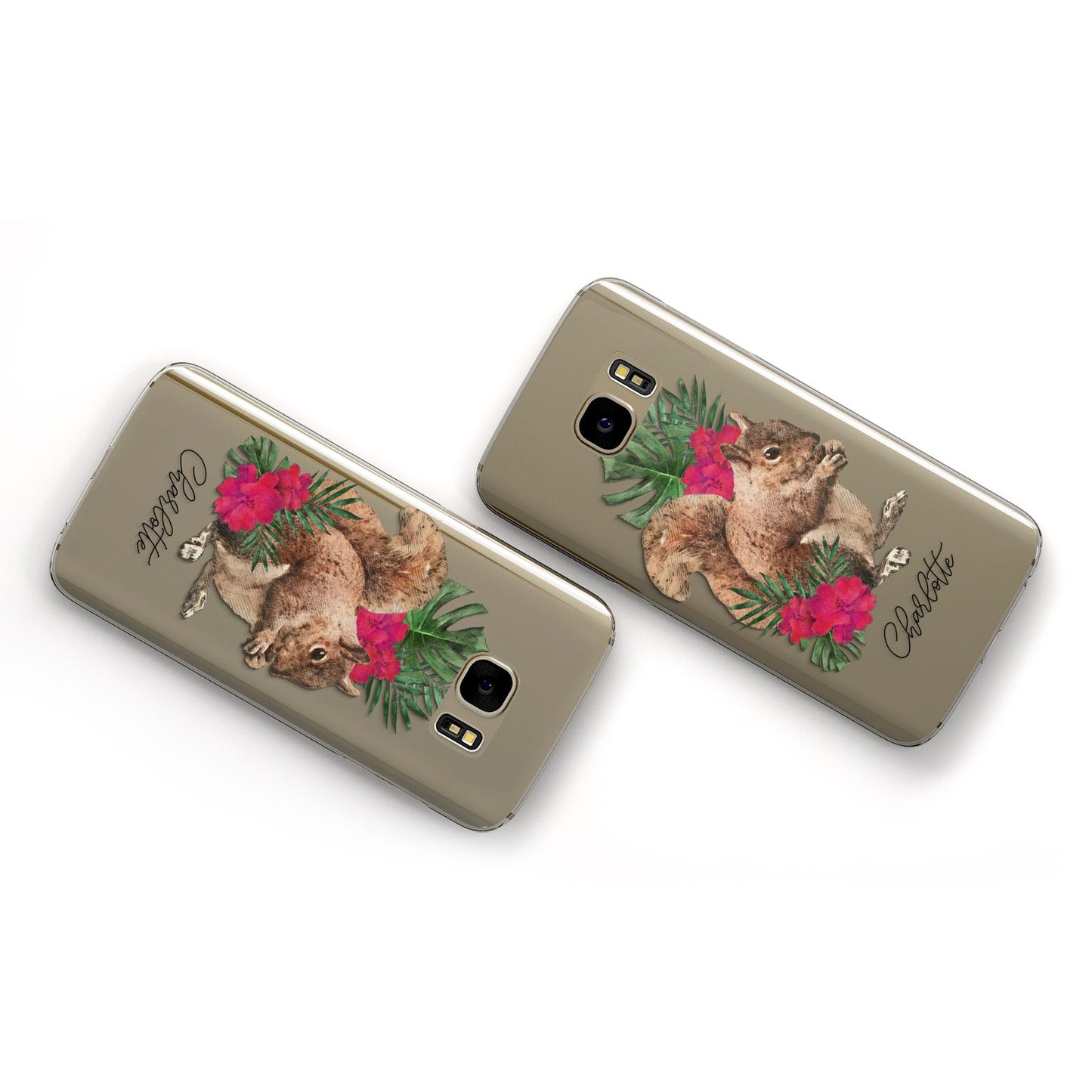Personalised Squirrel Samsung Galaxy Case Flat Overview