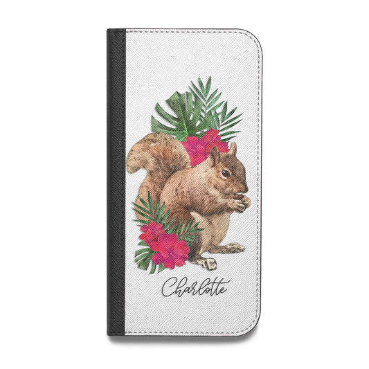 Personalised Squirrel Vegan Leather Flip Samsung Case