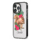 Personalised Squirrel iPhone 13 Pro Black Impact Case Side Angle on Silver phone