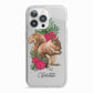 Personalised Squirrel iPhone 13 Pro TPU Impact Case with White Edges