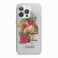 Personalised Squirrel iPhone 13 Pro TPU Impact Case with White Edges