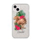 Personalised Squirrel iPhone 14 Plus Glitter Tough Case Starlight