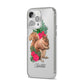 Personalised Squirrel iPhone 14 Pro Max Clear Tough Case Silver Angled Image