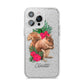 Personalised Squirrel iPhone 14 Pro Max Glitter Tough Case Silver