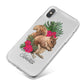 Personalised Squirrel iPhone X Bumper Case on Silver iPhone